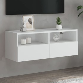 Mueble de pared para TV madera de ingeniería blanco 80x30x30 cm en Muebles TV | Comprar online en Foru.es