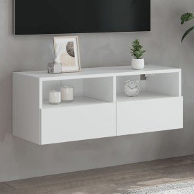 Mueble de pared para TV madera de ingeniería blanco 80x30x30 cm en Muebles TV | Comprar online en Foru.es