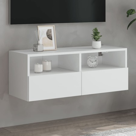 Mueble de pared para TV madera de ingeniería blanco 80x30x30 cm en Muebles TV | Comprar online en Foru.es
