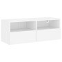Mueble de pared para TV madera de ingeniería blanco 80x30x30 cm en Muebles TV | Comprar online en Foru.es