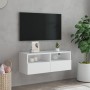Mueble de pared para TV madera de ingeniería blanco 80x30x30 cm en Muebles TV | Comprar online en Foru.es