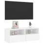 Mueble de pared para TV madera de ingeniería blanco 80x30x30 cm en Muebles TV | Comprar online en Foru.es