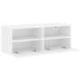 Mueble de pared para TV madera de ingeniería blanco 80x30x30 cm en Muebles TV | Comprar online en Foru.es