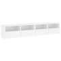 Muebles de pared TV 2 uds madera ingeniería blanco 80x30x30 cm en Muebles TV | Comprar online en Foru.es