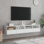 Muebles de pared TV 2 uds madera ingeniería blanco 80x30x30 cm en Muebles TV | Comprar online en Foru.es