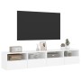 Muebles de pared TV 2 uds madera ingeniería blanco 80x30x30 cm en Muebles TV | Comprar online en Foru.es