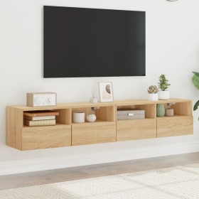 Muebles de pared para TV 2 uds madera roble Sonoma 80x30x30 cm en Muebles TV | Comprar online en Foru.es