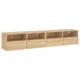 Muebles de pared para TV 2 uds madera roble Sonoma 80x30x30 cm en Muebles TV | Comprar online en Foru.es
