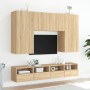 Muebles de pared para TV 2 uds madera roble Sonoma 80x30x30 cm en Muebles TV | Comprar online en Foru.es