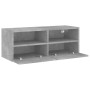 Mueble de pared TV madera ingeniería gris hormigón 80x30x30 cm en Muebles TV | Comprar online en Foru.es