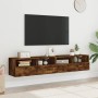 Muebles de pared para TV 2 uds madera roble ahumado 80x30x30 cm en Muebles TV | Comprar online en Foru.es
