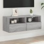 Mueble de pared TV madera de ingeniería Sonoma gris 80x30x30 cm en Muebles TV | Comprar online en Foru.es