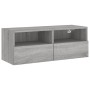 Mueble de pared TV madera de ingeniería Sonoma gris 80x30x30 cm en Muebles TV | Comprar online en Foru.es