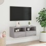 Mueble de pared TV madera de ingeniería Sonoma gris 80x30x30 cm en Muebles TV | Comprar online en Foru.es