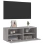 Mueble de pared TV madera de ingeniería Sonoma gris 80x30x30 cm en Muebles TV | Comprar online en Foru.es