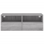 Mueble de pared TV madera de ingeniería Sonoma gris 80x30x30 cm en Muebles TV | Comprar online en Foru.es