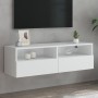 Mueble de pared para TV madera ingeniería blanco 100x30x30 cm en Muebles TV | Comprar online en Foru.es