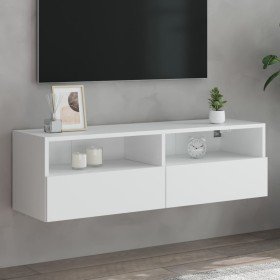 Mueble de pared para TV madera ingeniería blanco 100x30x30 cm en Muebles TV | Comprar online en Foru.es