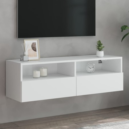 Mueble de pared para TV madera ingeniería blanco 100x30x30 cm en Muebles TV | Comprar online en Foru.es
