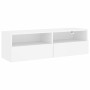Mueble de pared para TV madera ingeniería blanco 100x30x30 cm en Muebles TV | Comprar online en Foru.es