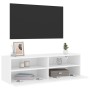 Mueble de pared para TV madera ingeniería blanco 100x30x30 cm en Muebles TV | Comprar online en Foru.es