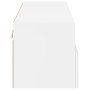 Mueble de pared para TV madera ingeniería blanco 100x30x30 cm en Muebles TV | Comprar online en Foru.es