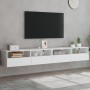 Muebles de pared TV 2 uds madera ingeniería blanco 100x30x30 cm en Muebles TV | Comprar online en Foru.es