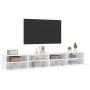 Muebles de pared TV 2 uds madera ingeniería blanco 100x30x30 cm en Muebles TV | Comprar online en Foru.es
