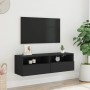 Mueble de pared para TV madera de ingeniería negro 100x30x30 cm en Muebles TV | Comprar online en Foru.es