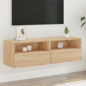 Mueble de pared TV madera ingeniería roble Sonoma 100x30x30 cm en Muebles TV | Comprar online en Foru.es