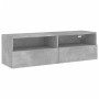 Mueble de pared TV madera ingeniería gris hormigón 100x30x30 cm en Muebles TV | Comprar online en Foru.es