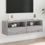 Mueble de pared TV madera ingeniería Sonoma gris 100x30x30 cm en Muebles TV | Comprar online en Foru.es