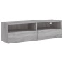 Mueble de pared TV madera ingeniería Sonoma gris 100x30x30 cm en Muebles TV | Comprar online en Foru.es