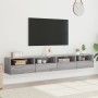 Muebles de pared para TV 2 uds madera gris Sonoma 100x30x30 cm en Muebles TV | Comprar online en Foru.es