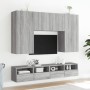 Muebles de pared para TV 2 uds madera gris Sonoma 100x30x30 cm en Muebles TV | Comprar online en Foru.es