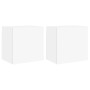 Muebles TV de pared 2 uds madera ingeniería blanco 40,5x30x40cm en Muebles TV | Comprar online en Foru.es