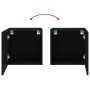 Muebles TV de pared 2 uds madera ingeniería negro 40,5x30x40 cm en Muebles TV | Comprar online en Foru.es