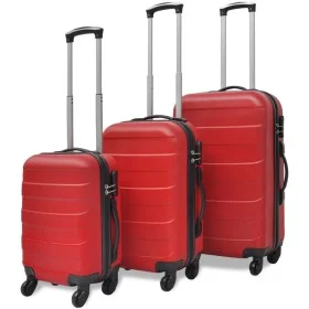 Set Trolley Maleta Rígida Tres Uds. Rojo de vidaXL, Maletas - Ref: Foro24-91143, Precio: 129,36 €, Descuento: %
