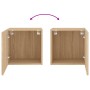 Muebles de TV de pared 2 uds madera roble Sonoma 40,5x30x40 cm en Muebles TV | Comprar online en Foru.es