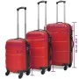 Set Trolley Maleta Rígida Tres Uds. Rojo de vidaXL, Maletas - Ref: Foro24-91143, Precio: 129,36 €, Descuento: %