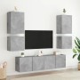 Muebles de TV de pared 2 uds madera gris hormigón 40,5x30x40 cm en Muebles TV | Comprar online en Foru.es