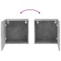 Muebles de TV de pared 2 uds madera gris hormigón 40,5x30x40 cm en Muebles TV | Comprar online en Foru.es