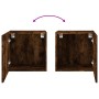 Muebles de TV pared 2 uds madera roble ahumado 40,5x30x40 cm en Muebles TV | Comprar online en Foru.es