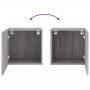 Muebles de TV de pared 2 uds madera gris Sonoma 40,5x30x40 cm en Muebles TV | Comprar online en Foru.es