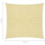 Toldo de vela cuadrado 3,6x3,6 m HDPE beige de vidaXL, Sombrillas - Ref: Foro24-42282, Precio: 40,43 €, Descuento: %