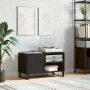 Black engineered wood record cabinet 85x38x48 cm by vidaXL, CD and DVD storage - Ref: Foro24-831709, Price: 54,63 €, Discount: %