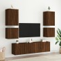 Mueble TV de pared madera ingeniería roble ahumado 40,5x30x40cm en Muebles TV | Comprar online en Foru.es