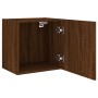 Mueble TV de pared madera ingeniería roble ahumado 40,5x30x40cm en Muebles TV | Comprar online en Foru.es