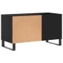 Black engineered wood record cabinet 85x38x48 cm by vidaXL, CD and DVD storage - Ref: Foro24-831709, Price: 54,63 €, Discount: %