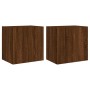 Muebles de TV de pared 2 uds madera marrón roble 40,5x30x40 cm en Muebles TV | Comprar online en Foru.es